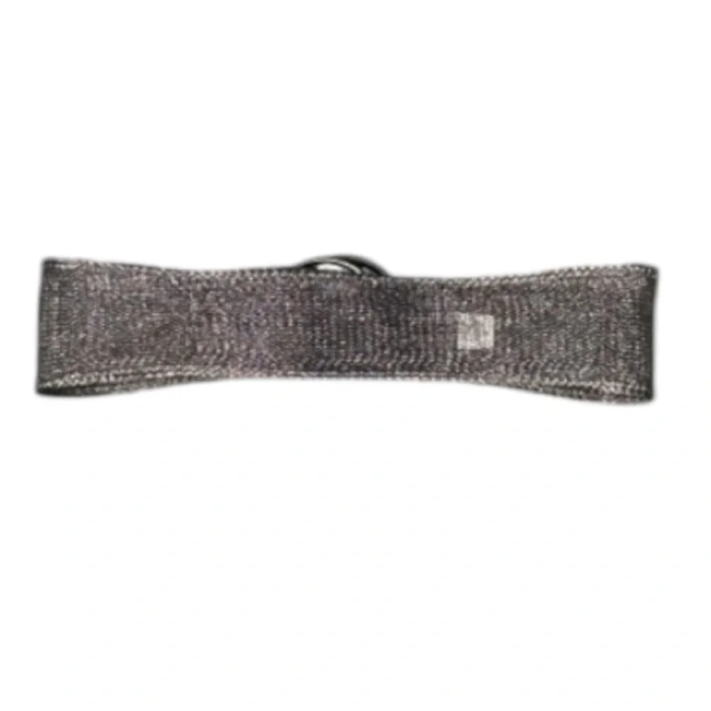 Authentic Banana Republic designer wide silver gunmetal shimmer mesh belt sz S/M